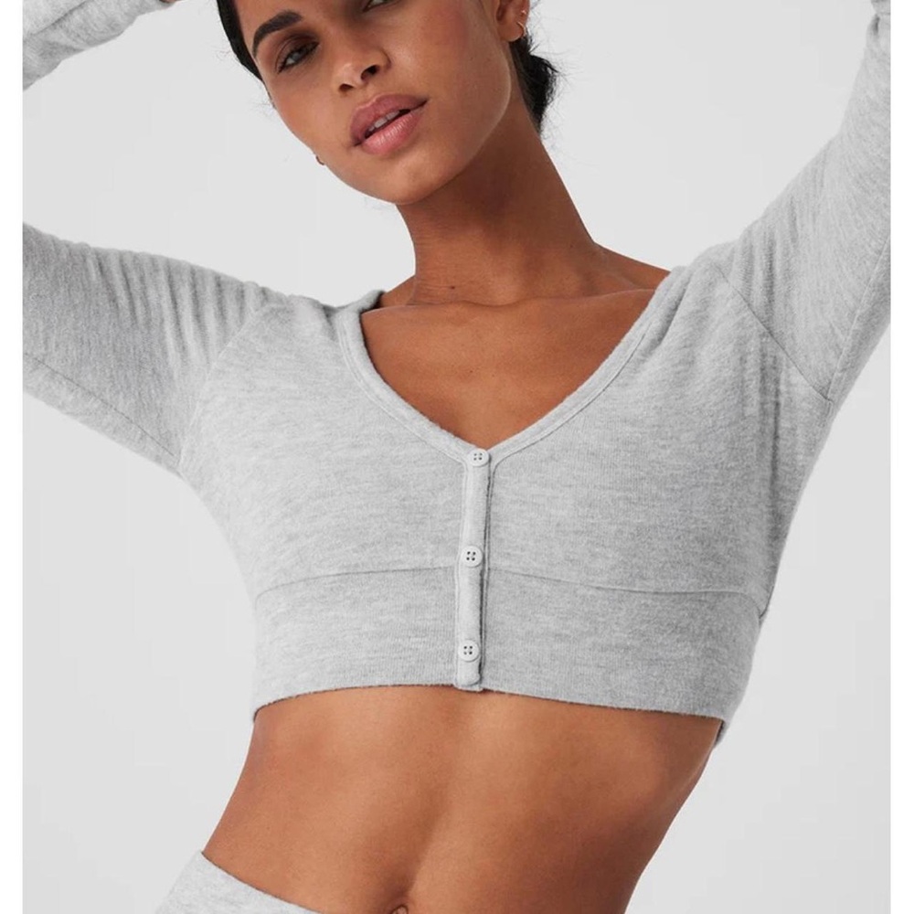 ALO Yoga Gray Long Sleeve Top